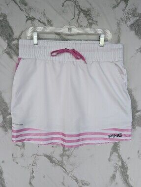 Ping White Pink Sensorcool Golf Skort Women's Large